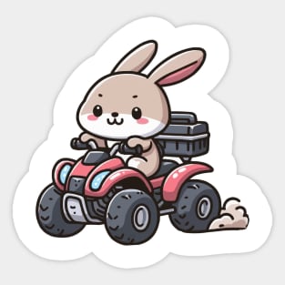 Cute bunny Ride ATV Sticker